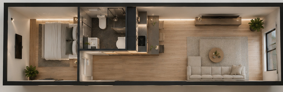 Grundriss Stil A — Warm Oak
